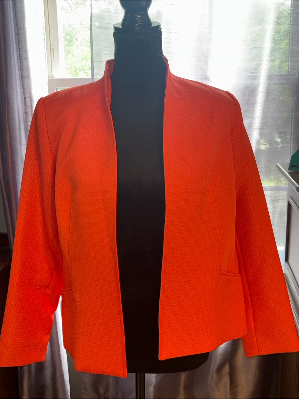 Women’s Vibrant Orange Open-Front Blazer